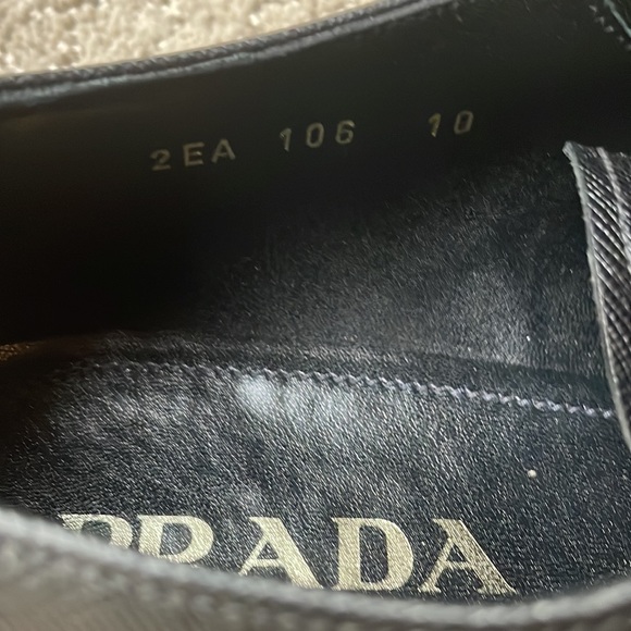Prada Men’s Saffiano Leather Oxford Shoes Size 10 - Picture 5 of 14